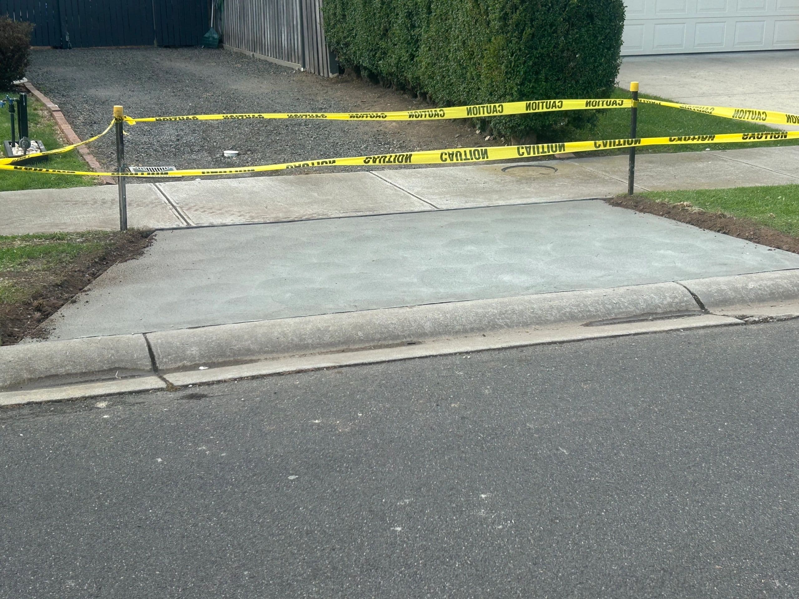 New concrete crossover · Sale — TMT Concreting & Maintenance