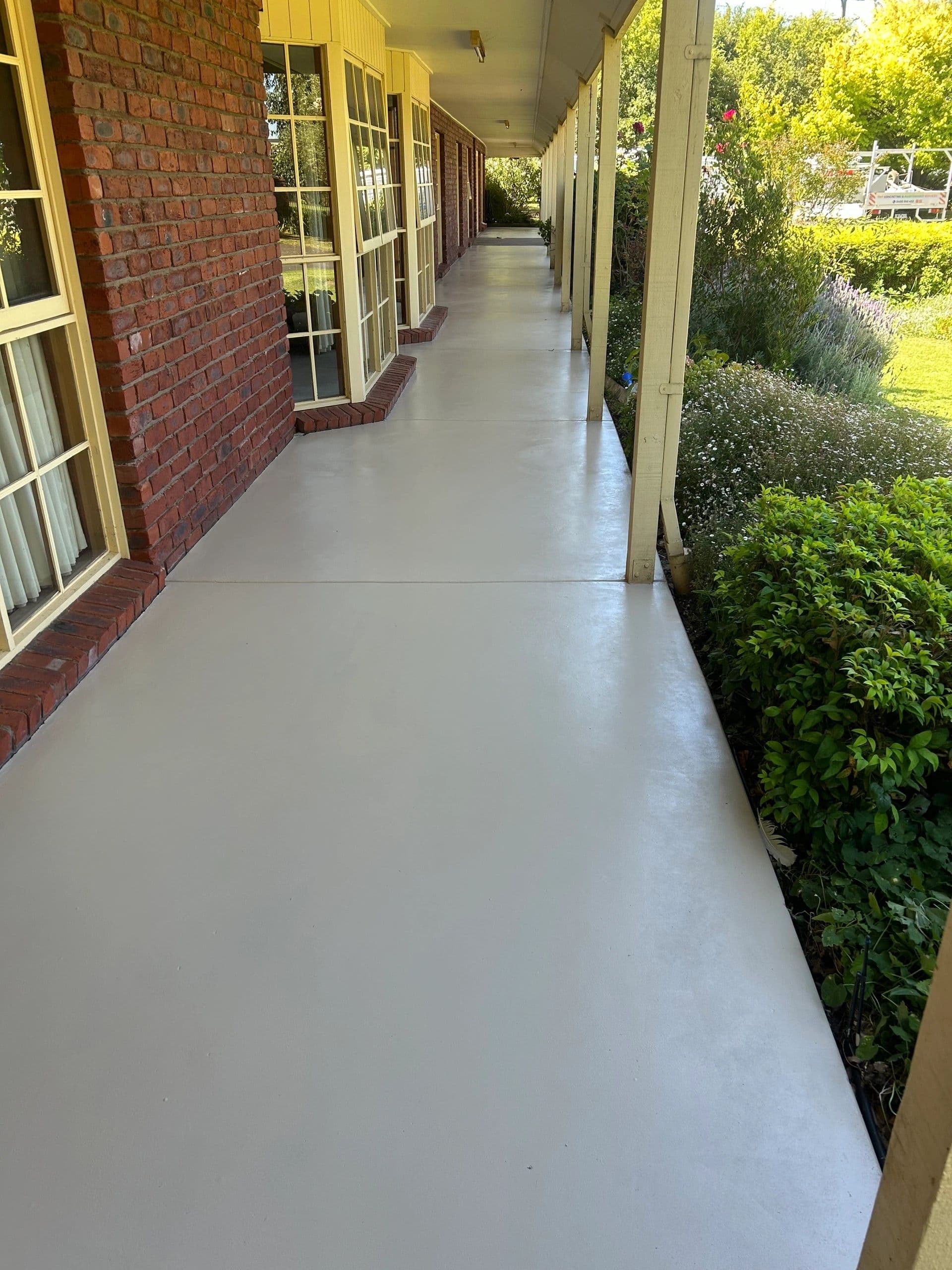 Sealed concrete path · Gippsland — TMT Concreting & Maintenance